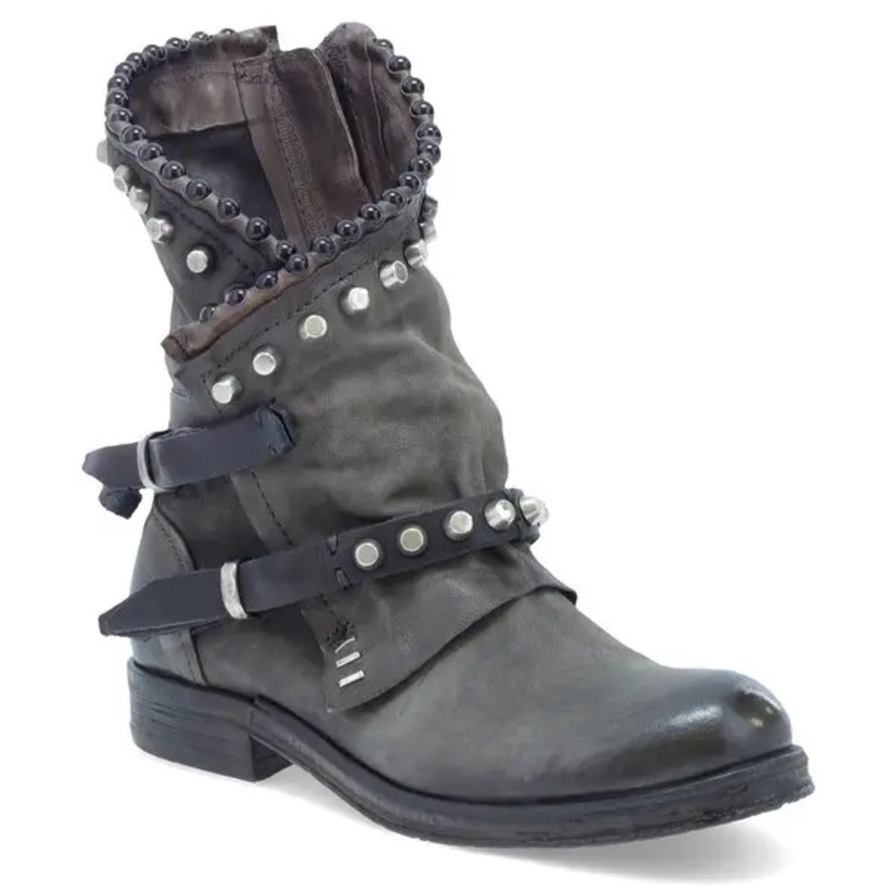 A.S.98 Vianne Bootie in Smoke Leather